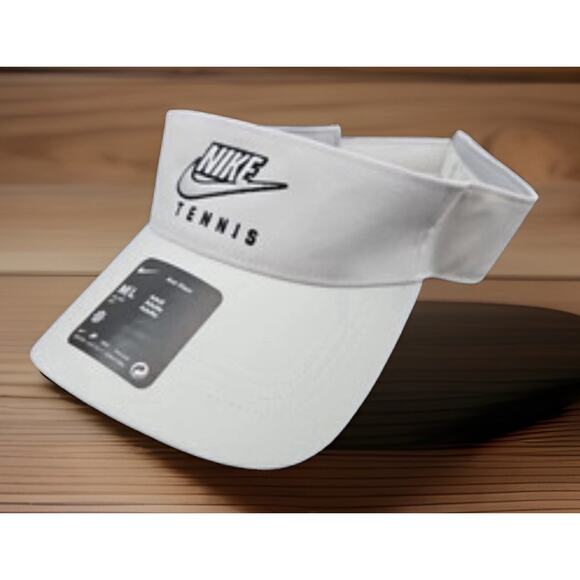 Nike Dri-FIT Tennis Pickleball Ace White StrapBack Visor New Fast Shipping - Picture 7 of 8